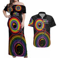 australia-lgbt-couples-matching-off-shoulder-maxi-dress-and-hawaiian-shirt-you-are-exactly-who-you-should-be-aboriginal-style
