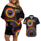 australia-lgbt-couples-matching-off-shoulder-short-dress-and-hawaiian-shirt-you-are-exactly-who-you-should-be-aboriginal-style