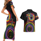 australia-lgbt-couples-matching-short-sleeve-bodycon-dress-and-hawaiian-shirt-you-are-exactly-who-you-should-be-aboriginal-style