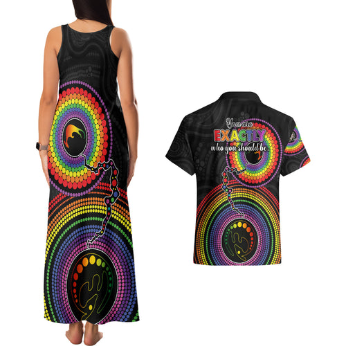 australia-lgbt-couples-matching-tank-maxi-dress-and-hawaiian-shirt-you-are-exactly-who-you-should-be-aboriginal-style
