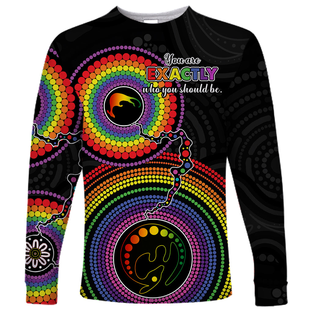 australia-lgbt-long-sleeve-shirt-you-are-exactly-who-you-should-be-aboriginal-style