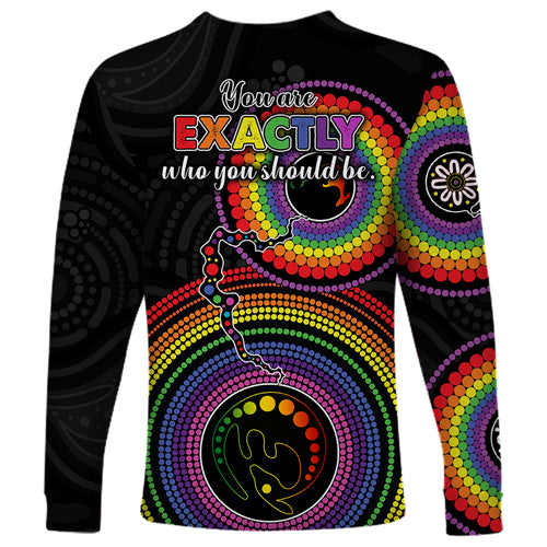 australia-lgbt-long-sleeve-shirt-you-are-exactly-who-you-should-be-aboriginal-style
