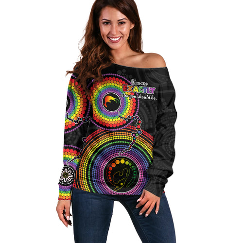 australia-lgbt-off-shoulder-sweater-you-are-exactly-who-you-should-be-aboriginal-style