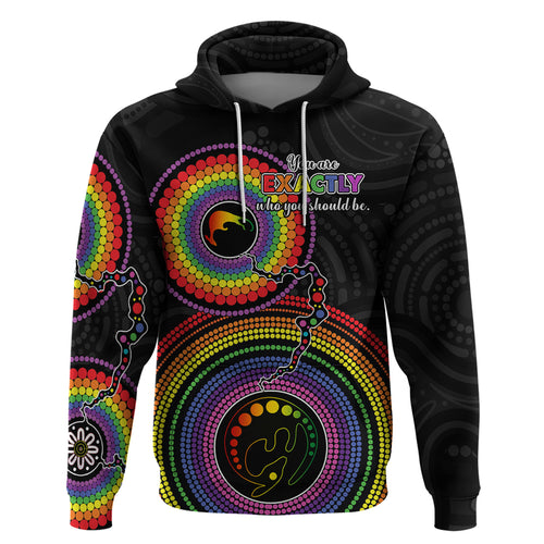 personalised-australia-lgbt-hoodie-you-are-exactly-who-you-should-be-aboriginal-style
