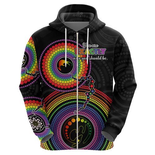 personalised-australia-lgbt-hoodie-you-are-exactly-who-you-should-be-aboriginal-style