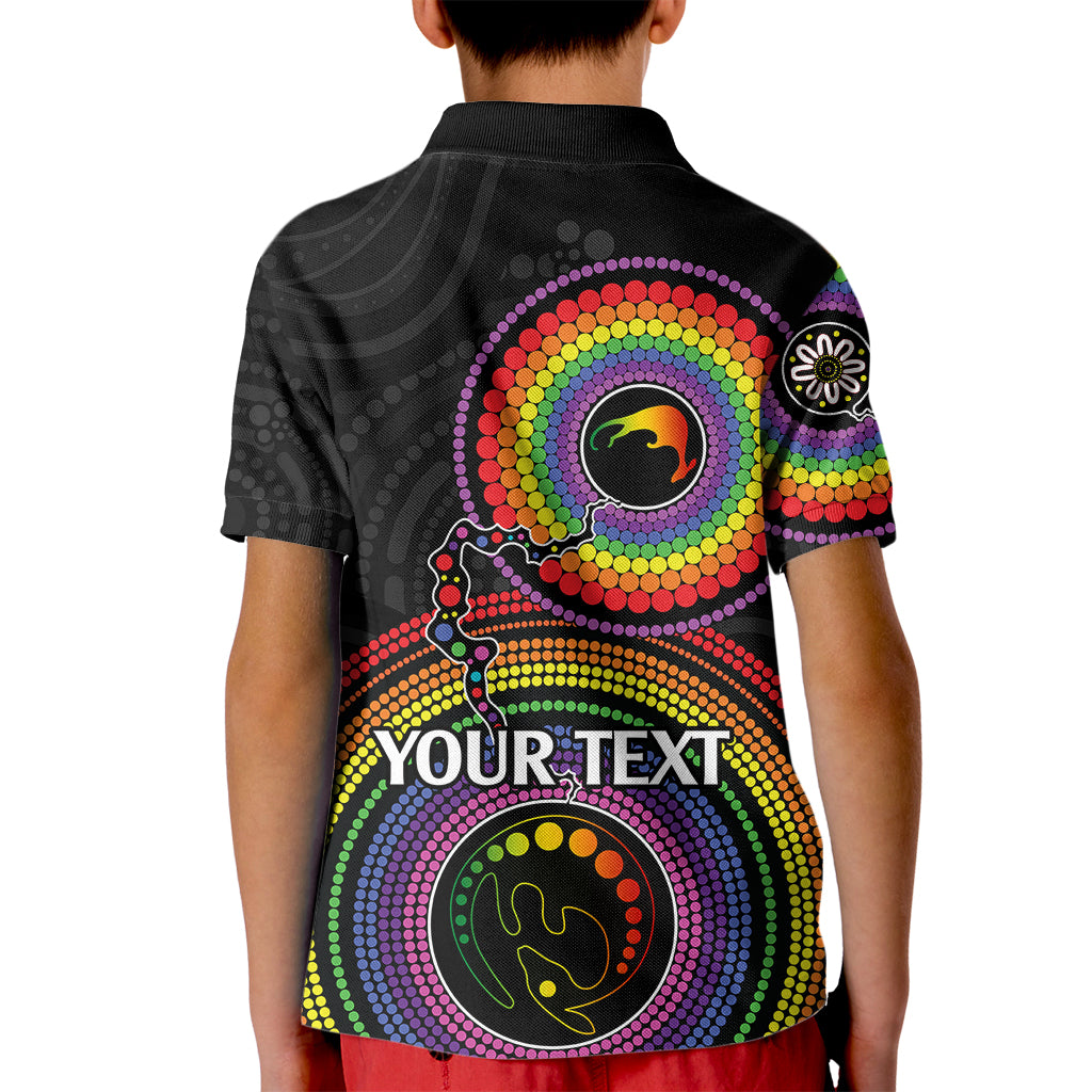 personalised-australia-lgbt-kid-polo-shirt-you-are-exactly-who-you-should-be-aboriginal-style