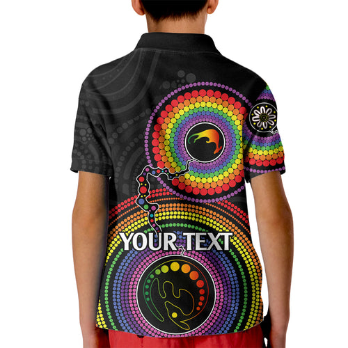 personalised-australia-lgbt-kid-polo-shirt-you-are-exactly-who-you-should-be-aboriginal-style