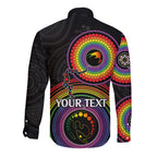 personalised-australia-lgbt-long-sleeve-button-shirt-you-are-exactly-who-you-should-be-aboriginal-style