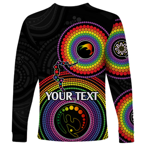 personalised-australia-lgbt-long-sleeve-shirt-you-are-exactly-who-you-should-be-aboriginal-style
