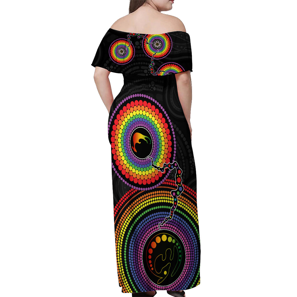 personalised-australia-lgbt-off-shoulder-maxi-dress-you-are-exactly-who-you-should-be-aboriginal-style
