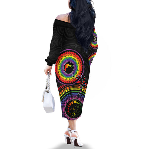 personalised-australia-lgbt-off-the-shoulder-long-sleeve-dress-you-are-exactly-who-you-should-be-aboriginal-style