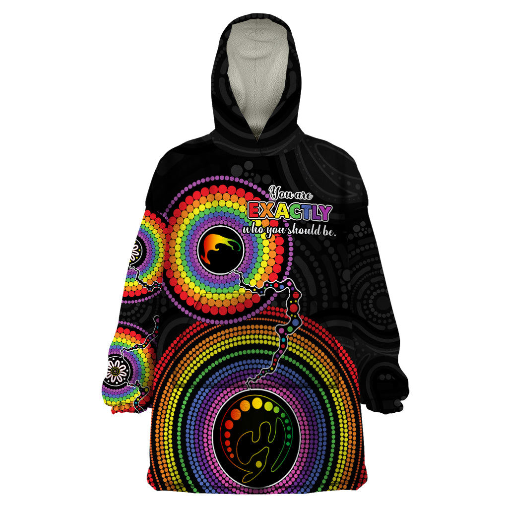 personalised-australia-lgbt-wearable-blanket-hoodie-you-are-exactly-who-you-should-be-aboriginal-style