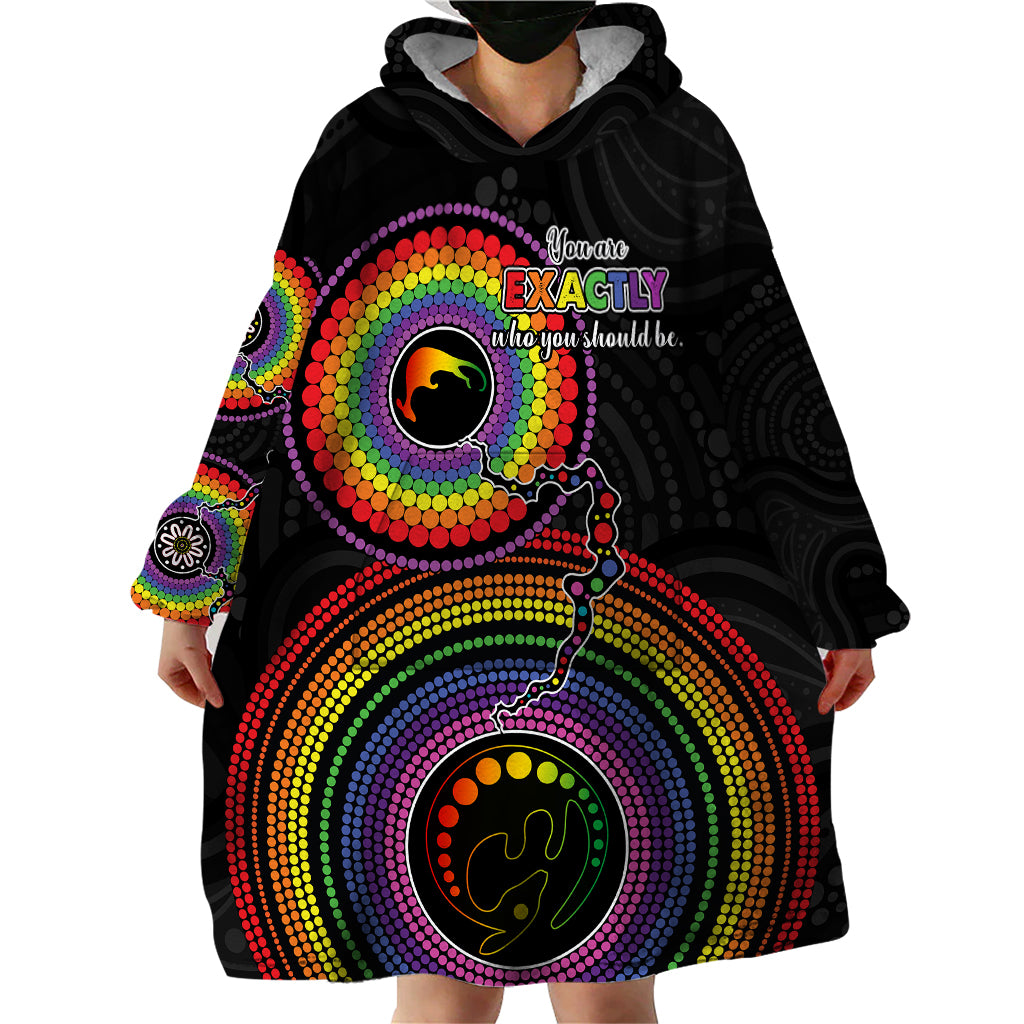 personalised-australia-lgbt-wearable-blanket-hoodie-you-are-exactly-who-you-should-be-aboriginal-style