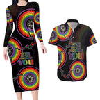australia-lgbt-couples-matching-long-sleeve-bodycon-dress-and-hawaiian-shirt-be-you-do-you-celebrate-you-aboriginal-style