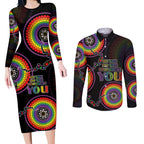 australia-lgbt-couples-matching-long-sleeve-bodycon-dress-and-long-sleeve-button-shirts-be-you-do-you-celebrate-you-aboriginal-style