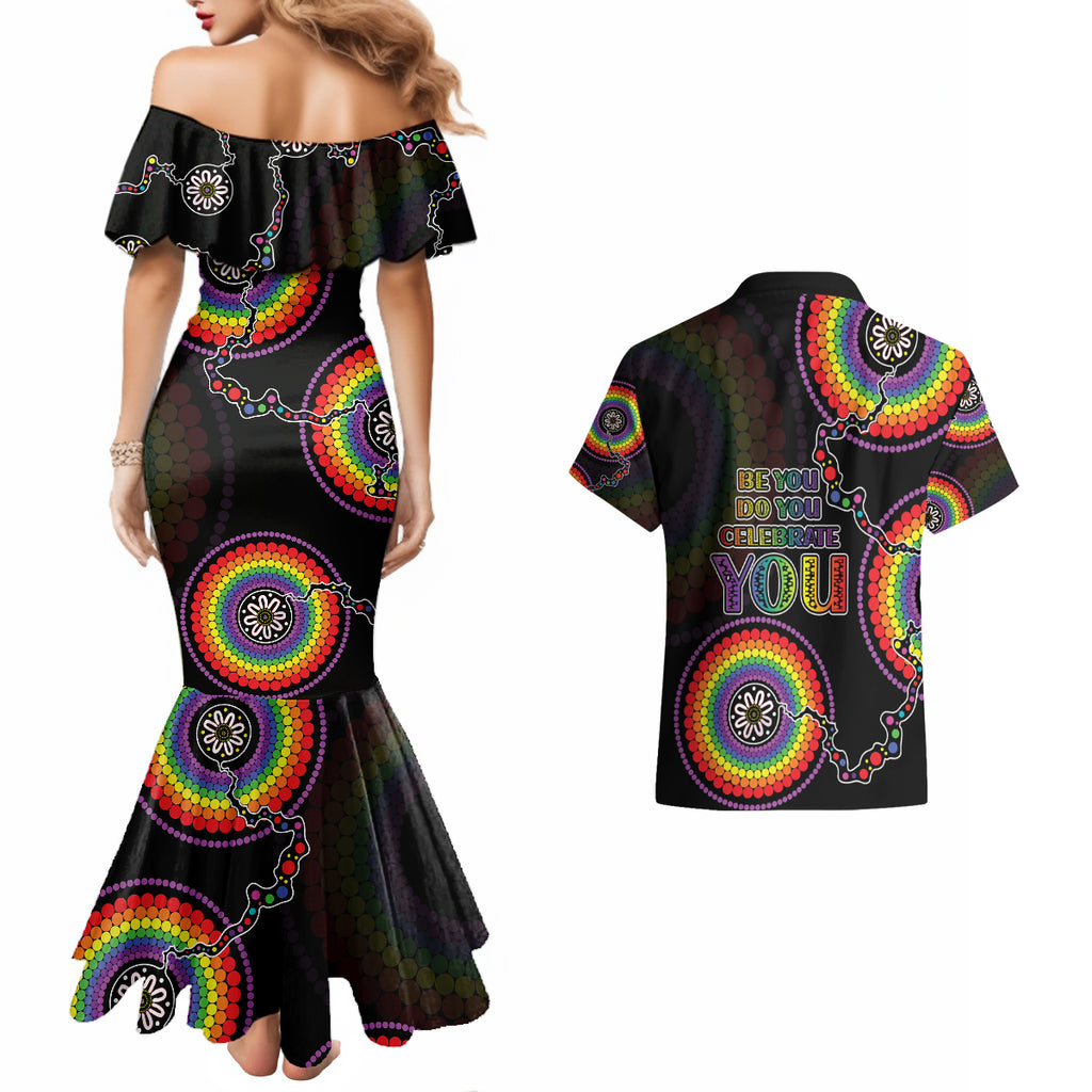 australia-lgbt-couples-matching-mermaid-dress-and-hawaiian-shirt-be-you-do-you-celebrate-you-aboriginal-style