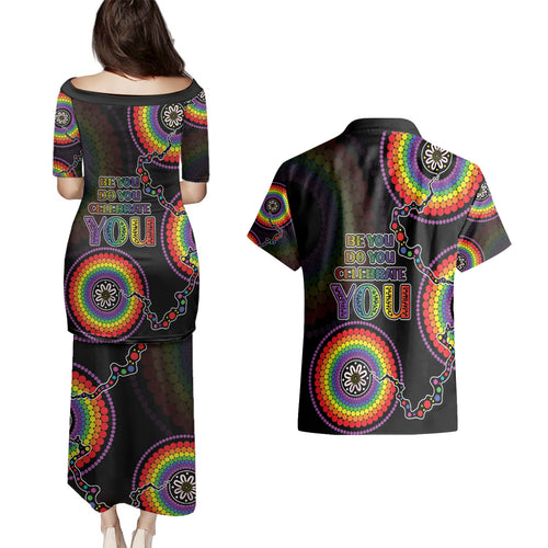 australia-lgbt-couples-matching-puletasi-dress-and-hawaiian-shirt-be-you-do-you-celebrate-you-aboriginal-style