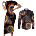 australia-lgbt-couples-matching-short-sleeve-bodycon-dress-and-long-sleeve-button-shirts-be-you-do-you-celebrate-you-aboriginal-style