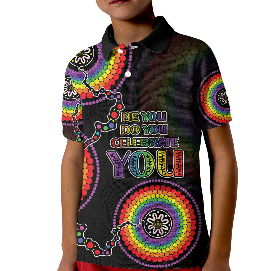 australia-lgbt-kid-polo-shirt-be-you-do-you-celebrate-you-aboriginal-style