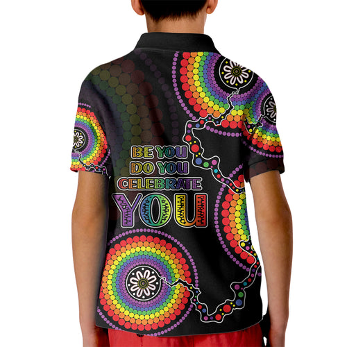 australia-lgbt-kid-polo-shirt-be-you-do-you-celebrate-you-aboriginal-style