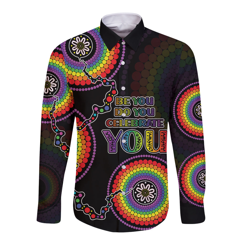 australia-lgbt-long-sleeve-button-shirt-be-you-do-you-celebrate-you-aboriginal-style