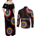 personalised-australia-lgbt-couples-matching-off-shoulder-maxi-dress-and-long-sleeve-button-shirts-be-you-do-you-celebrate-you-aboriginal-style