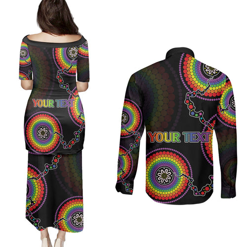 personalised-australia-lgbt-couples-matching-puletasi-dress-and-long-sleeve-button-shirts-be-you-do-you-celebrate-you-aboriginal-style