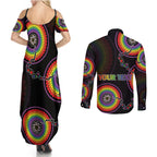personalised-australia-lgbt-couples-matching-summer-maxi-dress-and-long-sleeve-button-shirts-be-you-do-you-celebrate-you-aboriginal-style