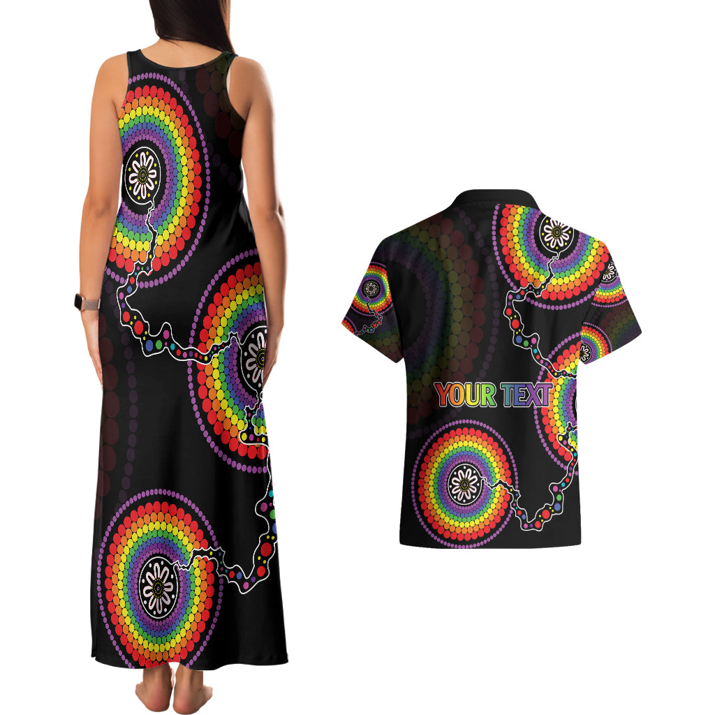 personalised-australia-lgbt-couples-matching-tank-maxi-dress-and-hawaiian-shirt-be-you-do-you-celebrate-you-aboriginal-style