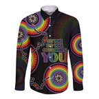 personalised-australia-lgbt-long-sleeve-button-shirt-be-you-do-you-celebrate-you-aboriginal-style