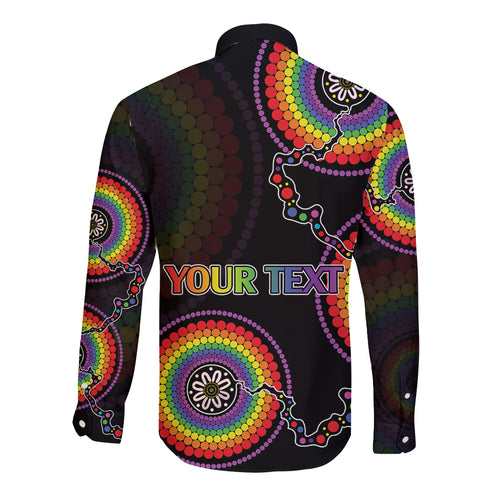 personalised-australia-lgbt-long-sleeve-button-shirt-be-you-do-you-celebrate-you-aboriginal-style
