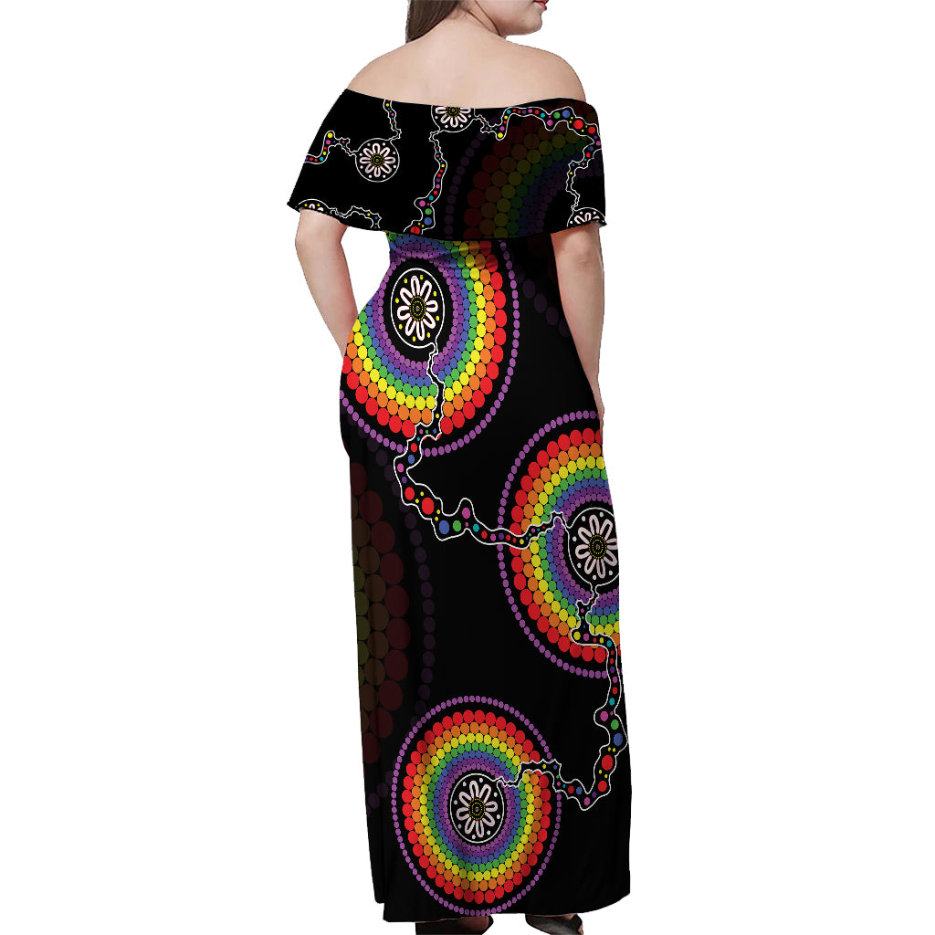 personalised-australia-lgbt-off-shoulder-maxi-dress-be-you-do-you-celebrate-you-aboriginal-style