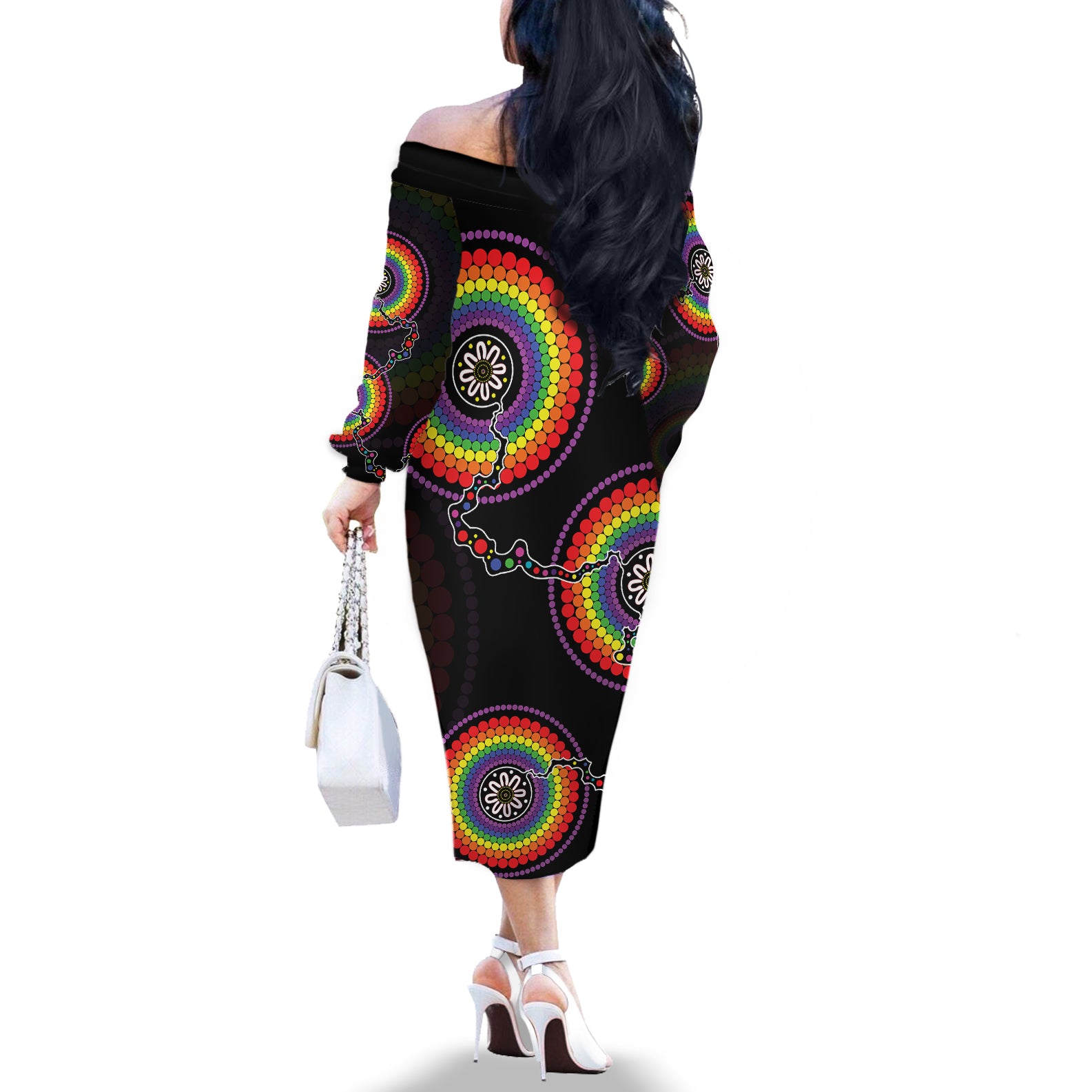 personalised-australia-lgbt-off-the-shoulder-long-sleeve-dress-be-you-do-you-celebrate-you-aboriginal-style