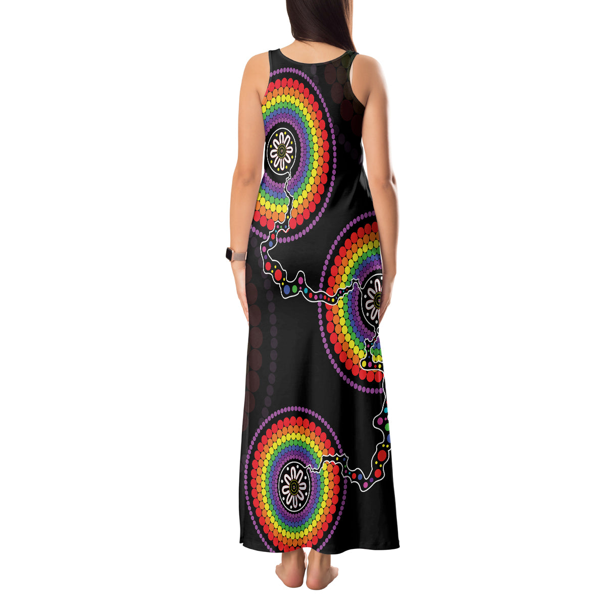 personalised-australia-lgbt-tank-maxi-dress-be-you-do-you-celebrate-you-aboriginal-style