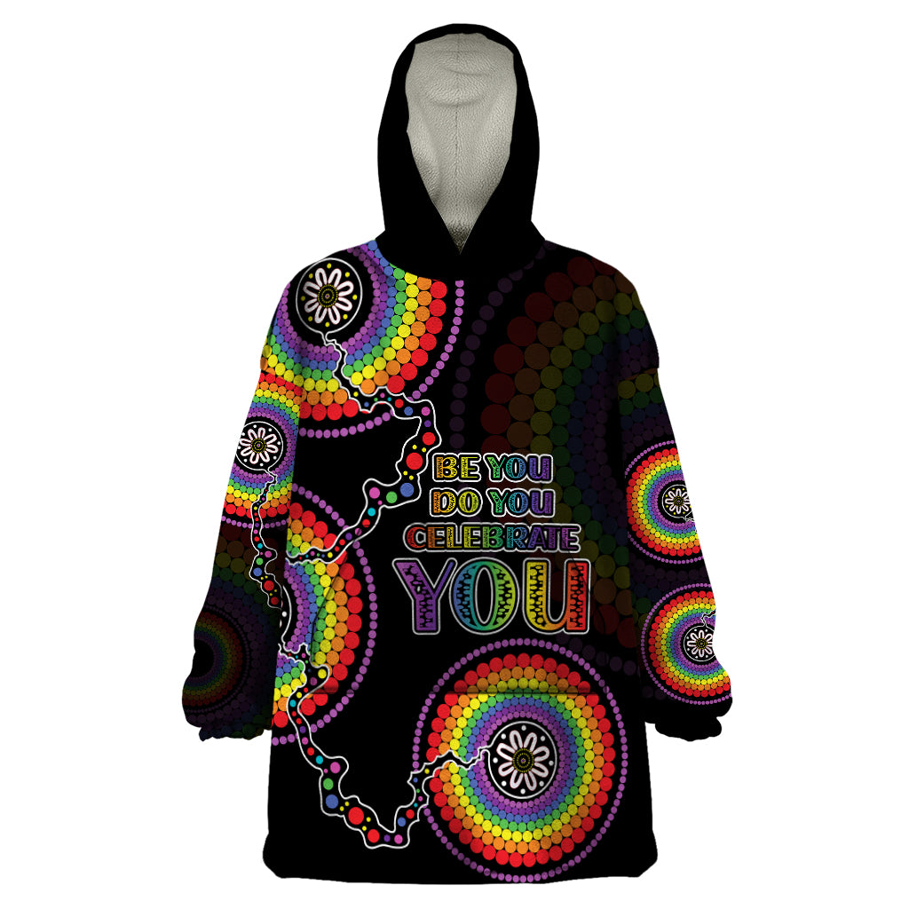 personalised-australia-lgbt-wearable-blanket-hoodie-be-you-do-you-celebrate-you-aboriginal-style