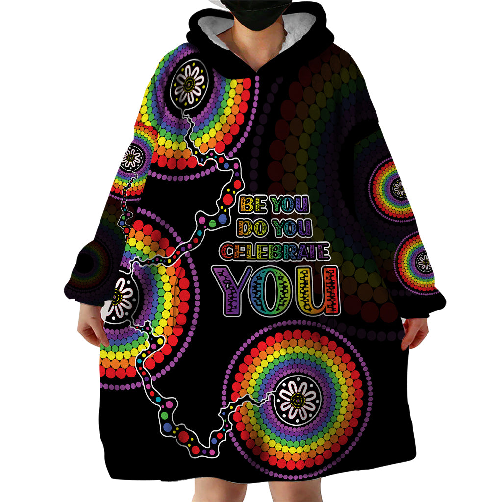 personalised-australia-lgbt-wearable-blanket-hoodie-be-you-do-you-celebrate-you-aboriginal-style