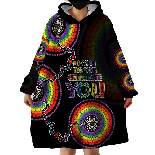 personalised-australia-lgbt-wearable-blanket-hoodie-be-you-do-you-celebrate-you-aboriginal-style