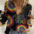 Personalised Australia LGBT Women Casual Shirt Be You Do You Celebrate You Aboriginal Style LT9