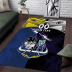 Custom Dragons-Cowboys Combine Storm-Warriors Area Rug Sport Style Version 01