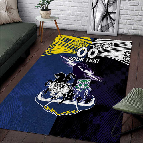 Custom Dragons-Cowboys Combine Storm-Warriors Area Rug Sport Style Version 01