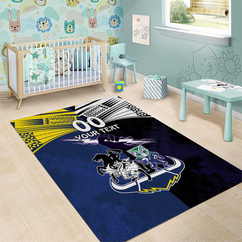 Custom Dragons-Cowboys Combine Storm-Warriors Area Rug Sport Style Version 01