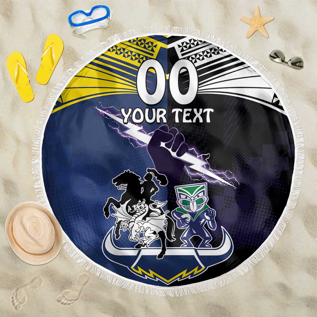 Custom Dragons-Cowboys Combine Storm-Warriors Beach Blanket Sport Style Version 01