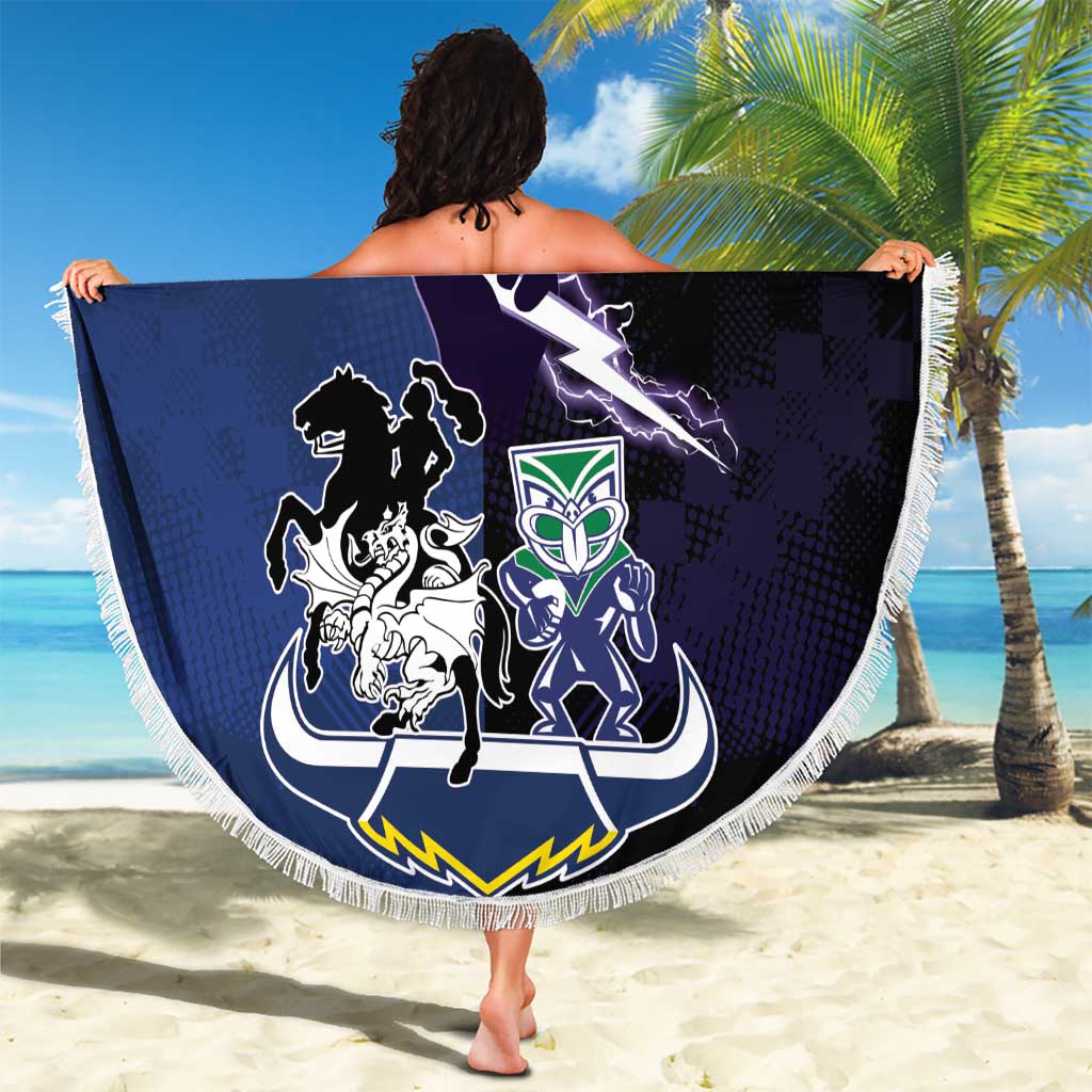 Custom Dragons-Cowboys Combine Storm-Warriors Beach Blanket Sport Style Version 01