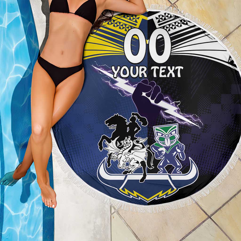 Custom Dragons-Cowboys Combine Storm-Warriors Beach Blanket Sport Style Version 01