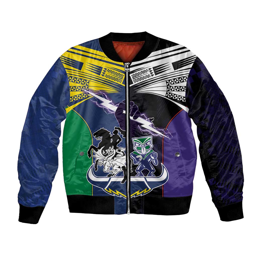Custom Dragons-Cowboys Combine Storm-Warriors Bomber Jacket Sport Style Version 01
