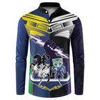 Custom Dragons-Cowboys Combine Storm-Warriors Button Sweatshirt Sport Style Version 01