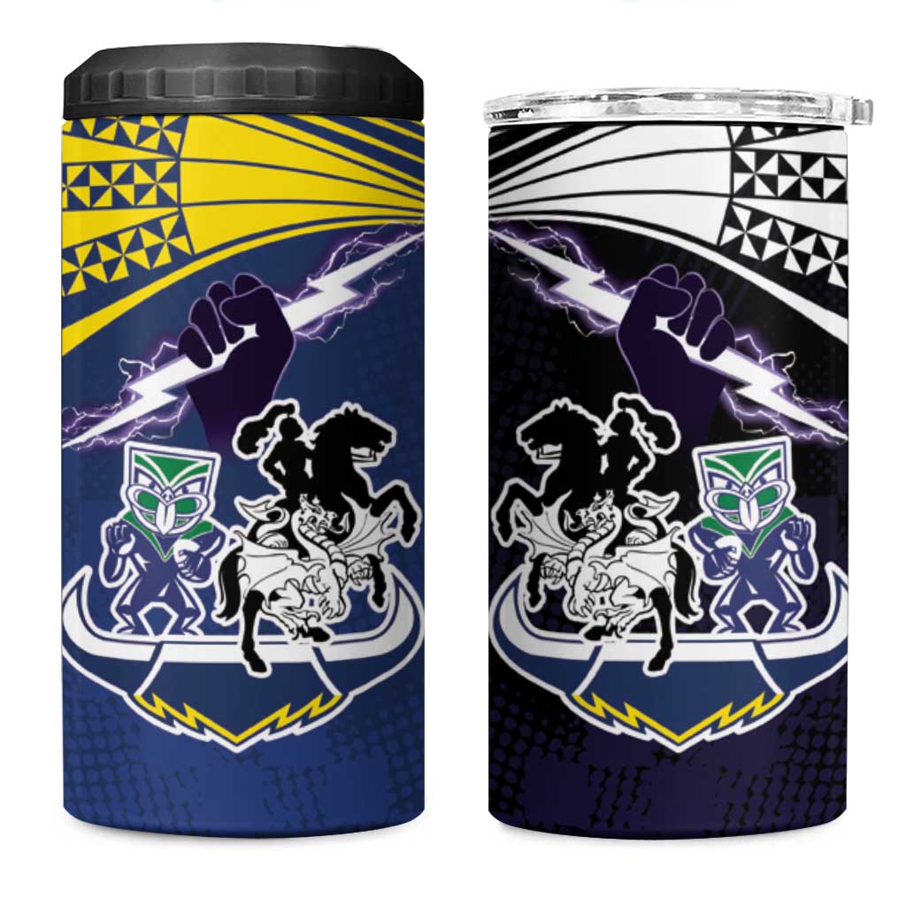 Custom Dragons-Cowboys Combine Storm-Warriors 4 in 1 Can Cooler Tumbler Sport Style Version 01