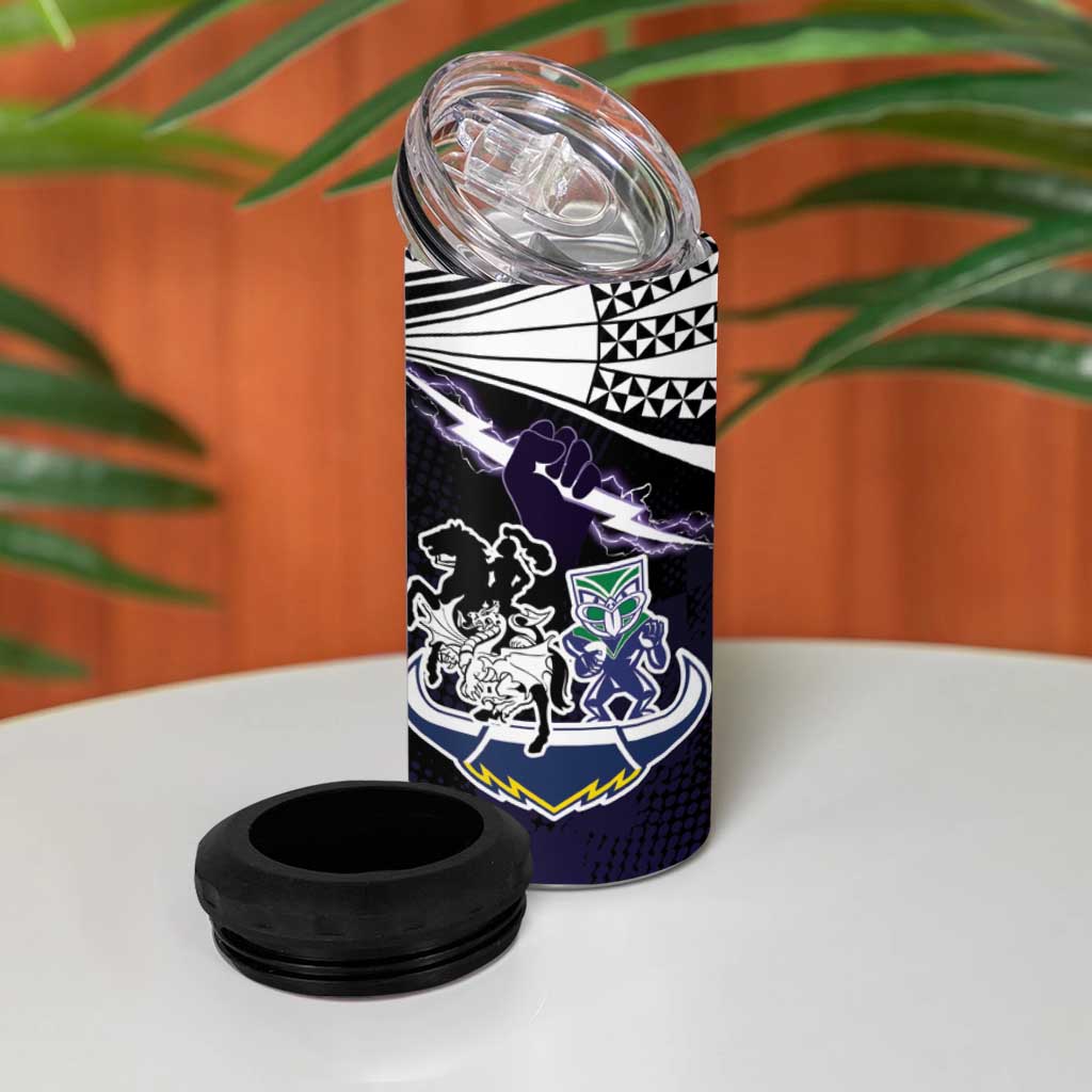 Custom Dragons-Cowboys Combine Storm-Warriors 4 in 1 Can Cooler Tumbler Sport Style Version 01