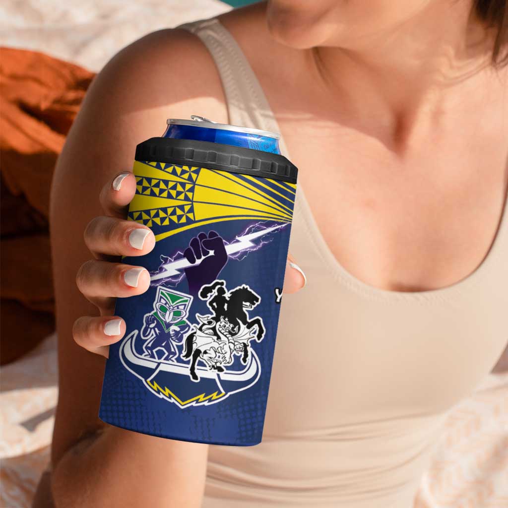 Custom Dragons-Cowboys Combine Storm-Warriors 4 in 1 Can Cooler Tumbler Sport Style Version 01
