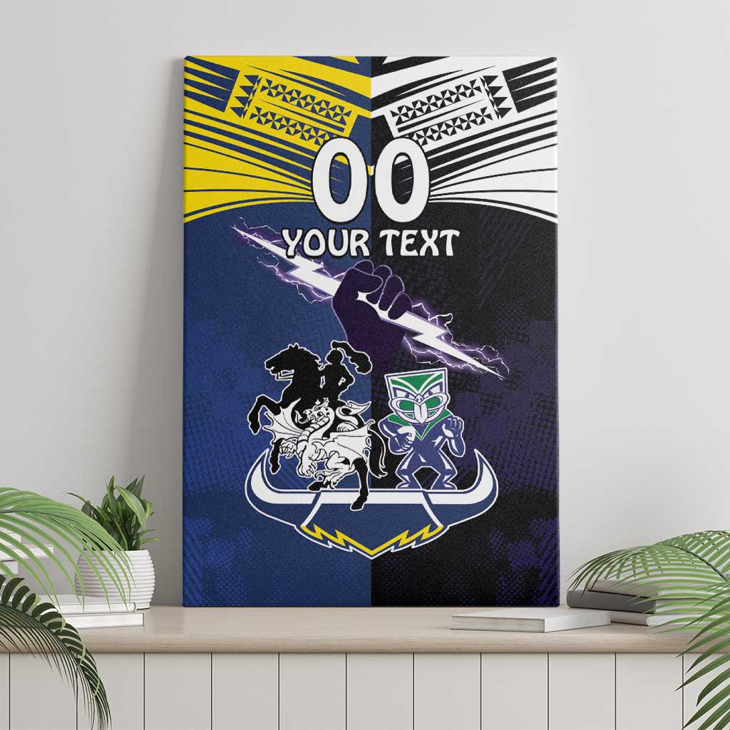 Custom Dragons-Cowboys Combine Storm-Warriors Canvas Wall Art Sport Style Version 01